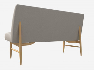 Bench Medium Ercol Elisa Modello 3D