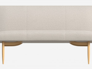 Bench Medium Ercol Elisa Modello 3D