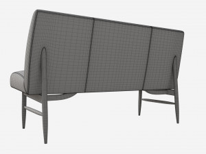 Bench Medium Ercol Elisa Modello 3D
