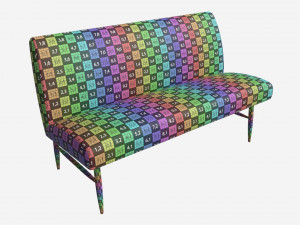 Bench Medium Ercol Elisa Modello 3D