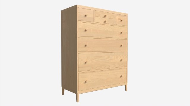 Chest Tall 8-drawer Ercol Salina Modello 3D .c4d .max .obj .3ds .fbx .stl .blend 