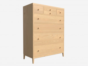 Chest Tall 8-drawer Ercol Salina Modelo 3D