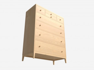 Chest Tall 8-drawer Ercol Salina Modello 3D