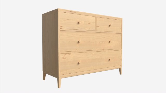 Chest Wide 4-drawer Ercol Salina Modello 3D .c4d .max .obj .3ds .fbx .stl .blend 