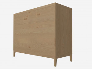 Chest Wide 4-drawer Ercol Salina Modello 3D