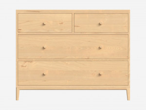 Chest Wide 4-drawer Ercol Salina Modello 3D