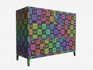 Chest Wide 4-drawer Ercol Salina Modello 3D