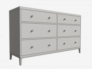 Com&ograve; Wide 6 cassetti Ercol Salina Modello 3D