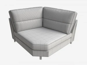 Curved Corner Unit Ercol Trieste 3D Model