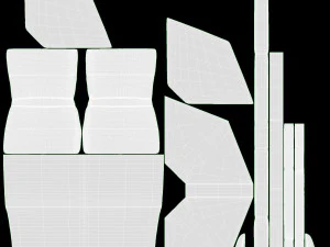 Curved Corner Unit Ercol Trieste 3D Model