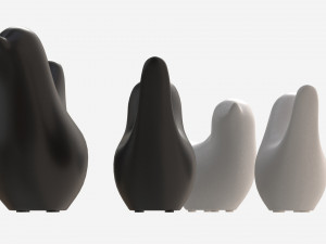 Decorative Ceramic Birds Set Modello 3D