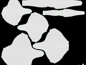 Conjunto de p&aacute;ssaros decorativos em cer&acirc;mica Modelo 3D