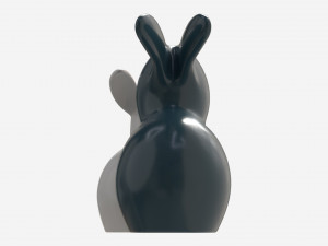 Decorative Ceramic Rabbits Set 3D-Modell