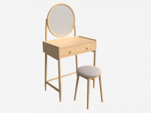 Dressing Table with stool Ercol Salina Modello 3D