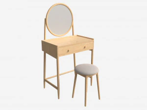 Meja Rias dengan bangku Ercol Salina Model 3D