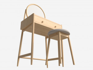 Dressing Table with stool Ercol Salina Modello 3D