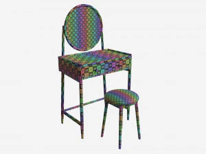 Dressing Table with stool Ercol Salina 3D Model
