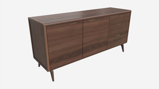 Large Sideboard Ercol Lugo 3D 모델 .c4d .max .obj .3ds .fbx .stl .blend 