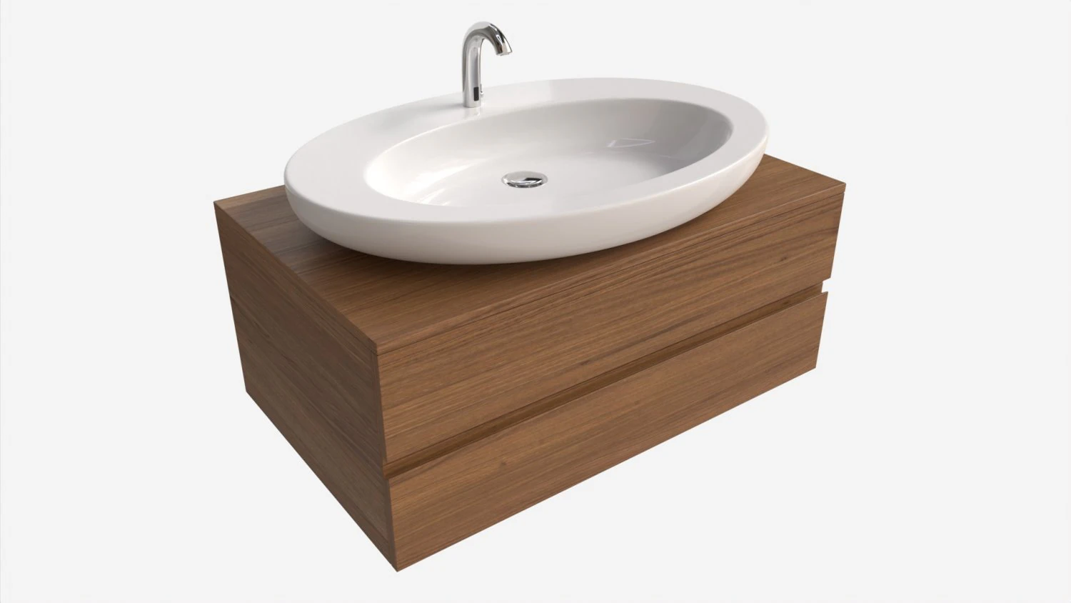 Laufen Ilbagnoalessi Bowl Washbasin 3D Model .c4d .max .obj .3ds .fbx .stl .blend