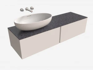 Laufen Ilbagnoalessi Sch&uuml;sselwaschbecken mit &Uuml;berlauf 3D Modell