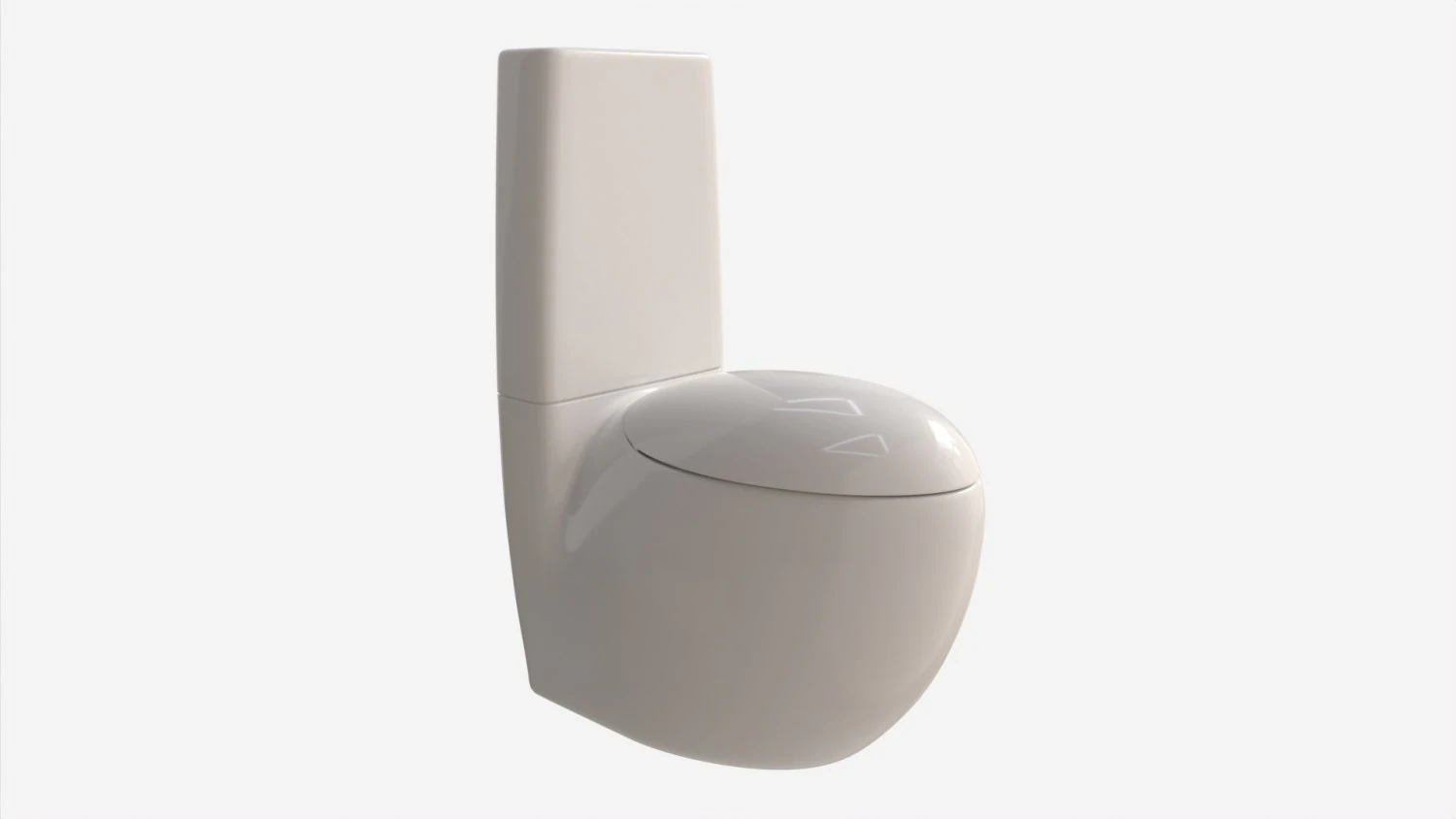 Laufen Ilbagnoalessi Floorstanding WC Rimless 3D Model .c4d .max .obj .3ds .fbx .stl .blend