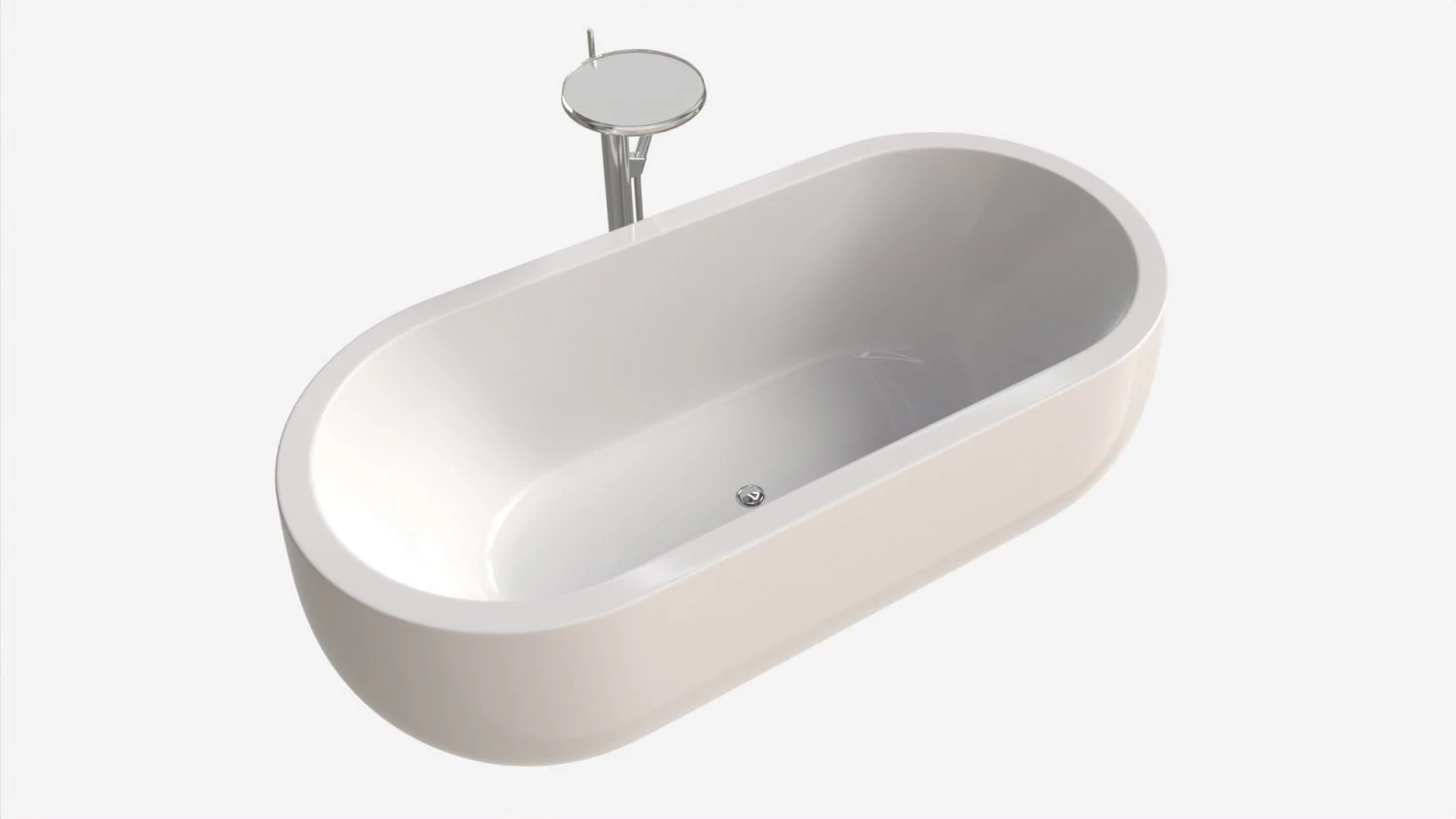 Laufen Ilbagnoalessi Freestanding Bathtub 01 3D Model .c4d .max .obj .3ds .fbx .stl .blend 