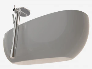 Banheira aut&ocirc;noma Laufen Ilbagnoalessi 02 Modelo 3D