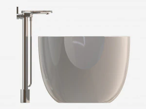 Banheira aut&ocirc;noma Laufen Ilbagnoalessi 02 Modelo 3D