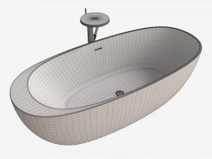 Banheira aut&ocirc;noma Laufen Ilbagnoalessi 02 Modelo 3D