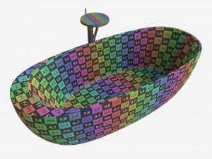 Banheira aut&ocirc;noma Laufen Ilbagnoalessi 02 Modelo 3D