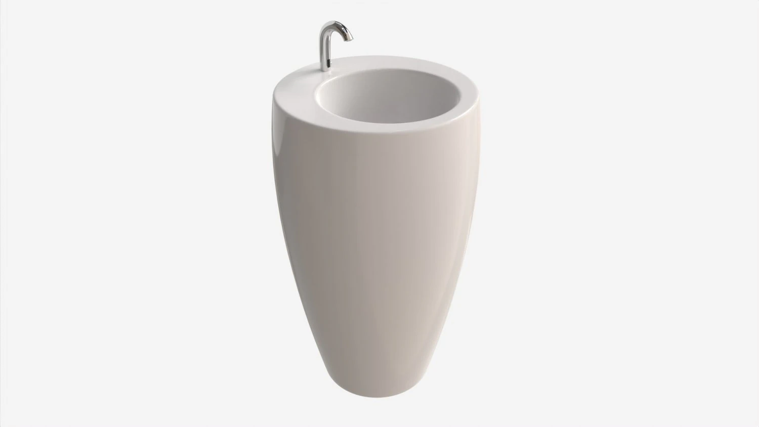 Laufen Ilbagnoalessi Freestanding Washbasin 3D Model .c4d .max .obj .3ds .fbx .stl .blend