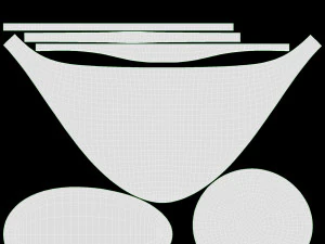 Laufen Ilbagnoalessi Siphonic Urinal 3D Model