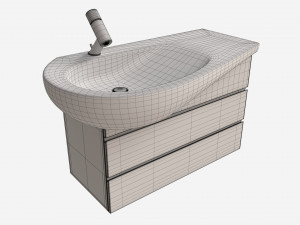 Laufen Ilbagnoalessi Vanity Washbasin 900 01 Modello 3D