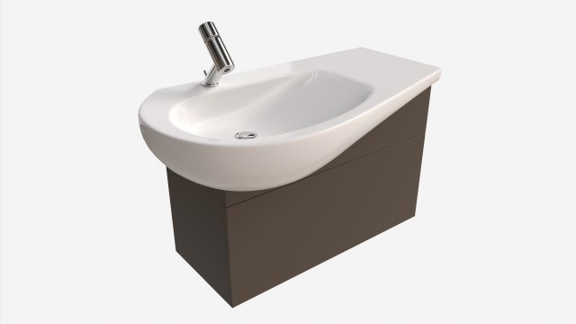 Laufen Ilbagnoalessi Vanity Washbasin 900 02 Modelo 3D .c4d .max .obj .3ds .fbx .stl .blend 