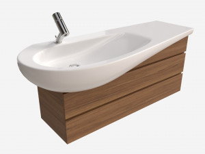 Laufen Ilbagnoalessi Vanity Washbasin 1200 01 3D 모델
