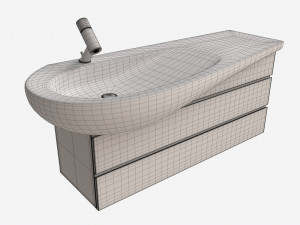 Laufen Ilbagnoalessi Vanity Washbasin 1200 01 3D Model