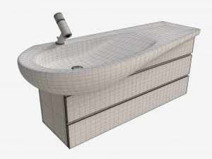 Laufen Ilbagnoalessi Vanity Washbasin 1200 01 3D Model