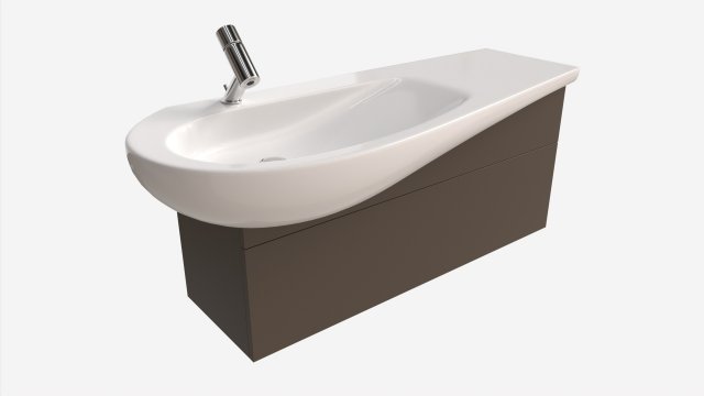 Laufen Ilbagnoalessi Vanity Washbasin 1200 02 Model 3D .c4d .max .obj .3ds .fbx .stl .blend 