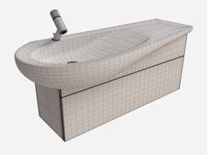 Laufen Ilbagnoalessi Vanity Washbasin 1200 02 Model 3D