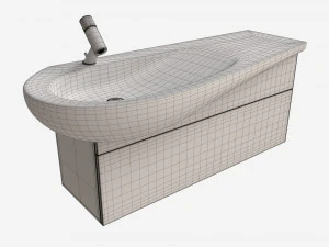 Laufen Ilbagnoalessi Vanity Washbasin 1200 02 3D Model