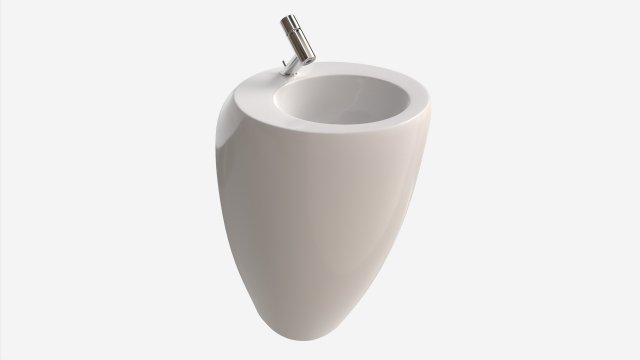 Laufen Ilbagnoalessi Washbasin With Integrated Pedestal Modèle 3D .c4d .max .obj .3ds .fbx .stl .blend 