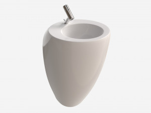 Laufen Ilbagnoalessi Washbasin With Integrated Pedestal 3D 모델