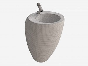 Laufen Ilbagnoalessi Washbasin With Integrated Pedestal Modèle 3D