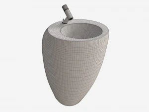 Laufen Ilbagnoalessi Washbasin With Integrated Pedestal 3D Model