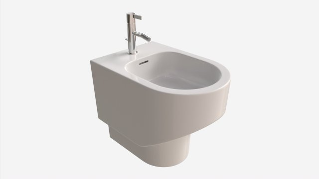 Laufen Sonar Floorstanding bidet 3D 모델 .c4d .max .obj .3ds .fbx .stl .blend 
