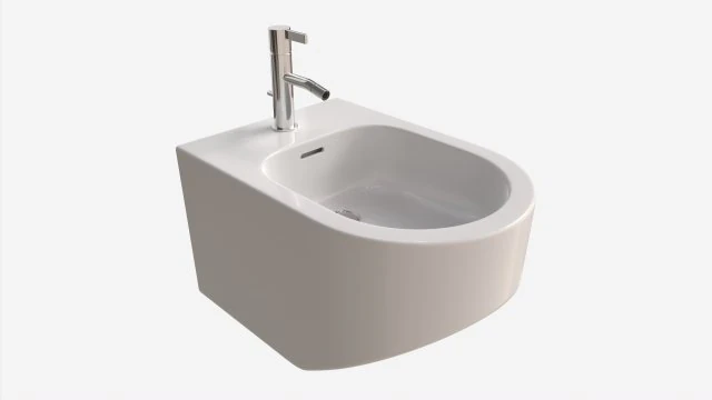 Laufen Sonar Bidet sospeso Modello 3D .c4d .max .obj .3ds .fbx .stl .blend 