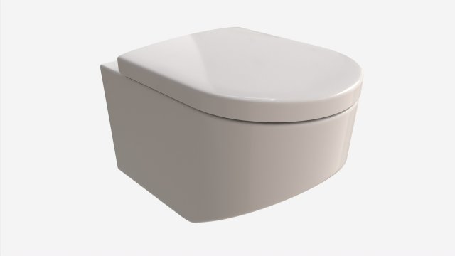 Laufen Sonar Wall-hung WC 3D 模型 .c4d .max .obj .3ds .fbx .stl .blend 