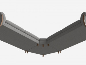 Module Corner Sofa Ercol Trieste 03 Model 3D