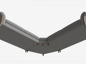 Sof&aacute; M&oacute;dulo de Canto Ercol Trieste 03 Modelo 3D