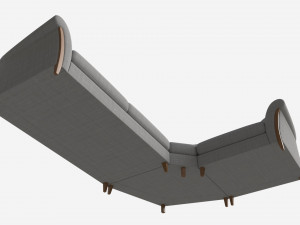 Module Corner Sofa Ercol Trieste 05 3D 模型